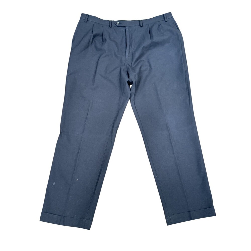 Ralph Lauren LRL Mens Total Comfort Pegged Suit Trousers Pants Black  42W 32L